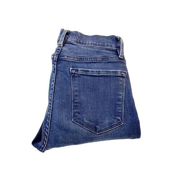 Frame Le Skinny de Jeanne Crop Denim Jeans Frayed Hem Size 27 - Picture 1 of 8